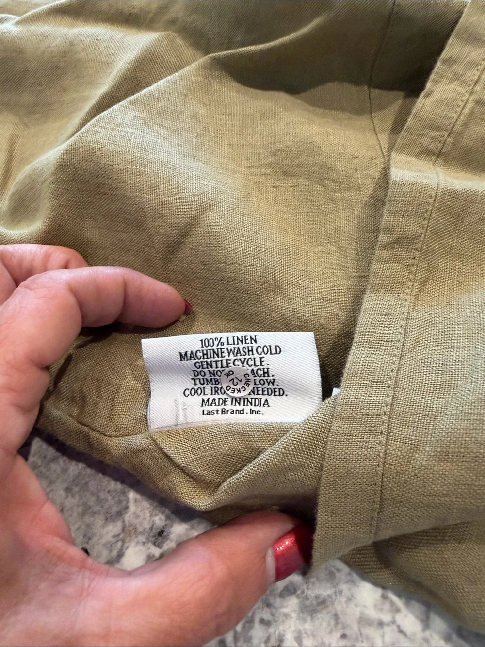 Quince Olive Green Euro Sham - 100% Linen